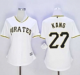 Women Pittsburgh Pirates #27 Jung-ho Kang White Home Stitched Baseball Jersey,baseball caps,new era cap wholesale,wholesale hats